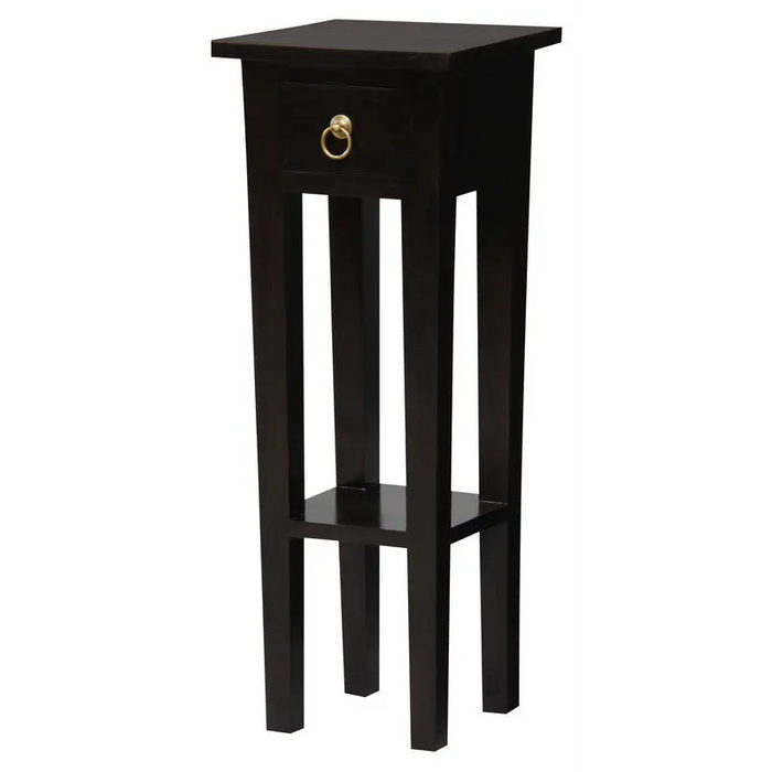 Ezra Straight Leg Plant Stand (Chocolate) - Furniture > Living Room > Side Tables