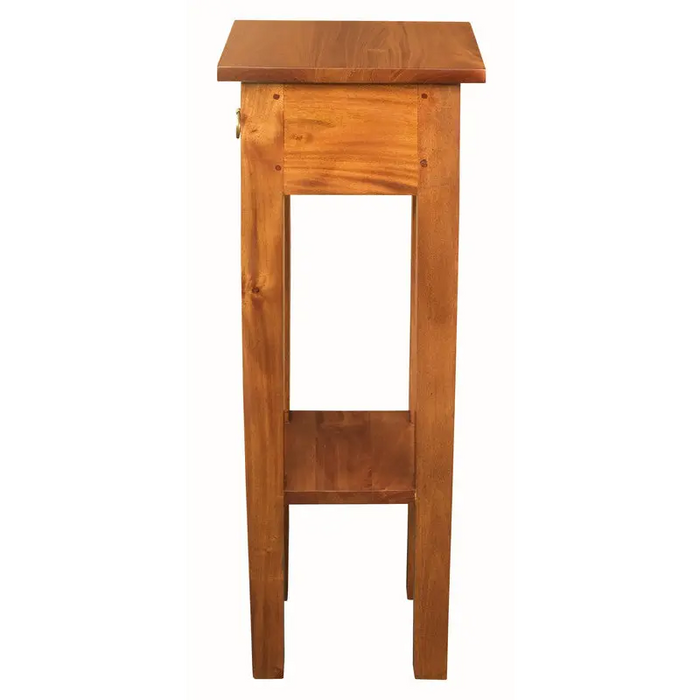 Ezra Straight Leg Plant Stand (Light Pecan) - Furniture > Living Room > Side Tables