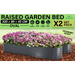 Home Ready 2 Set 320 x 80 x 45cm Grey Raised Garden Bed Galvanised Steel Planter - Home & Garden > Garden Beds