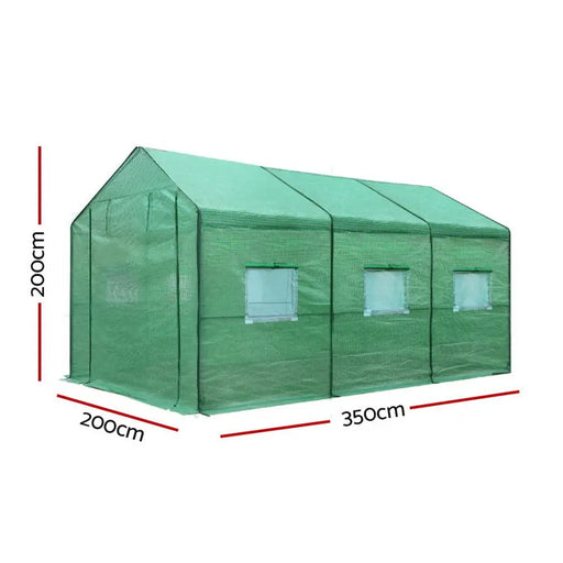 Greenfingers Greenhouse Garden Shed Green House 3.5X2X2M Greenhouses Storage Lawn - Home & Garden > Green Houses