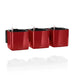 High Gloss Scarlet Red Glossy CUBE Triple Wall Planter Kit