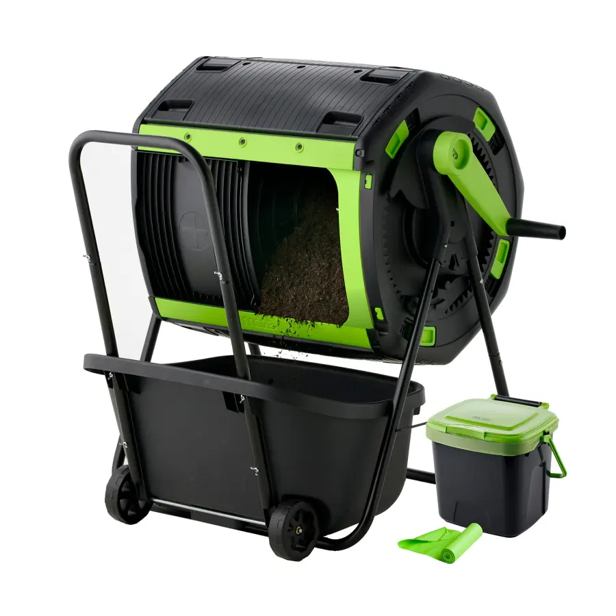 Maze 180L Geared Twin Tumbler Mega Bundle – Complete Composting Kit ...