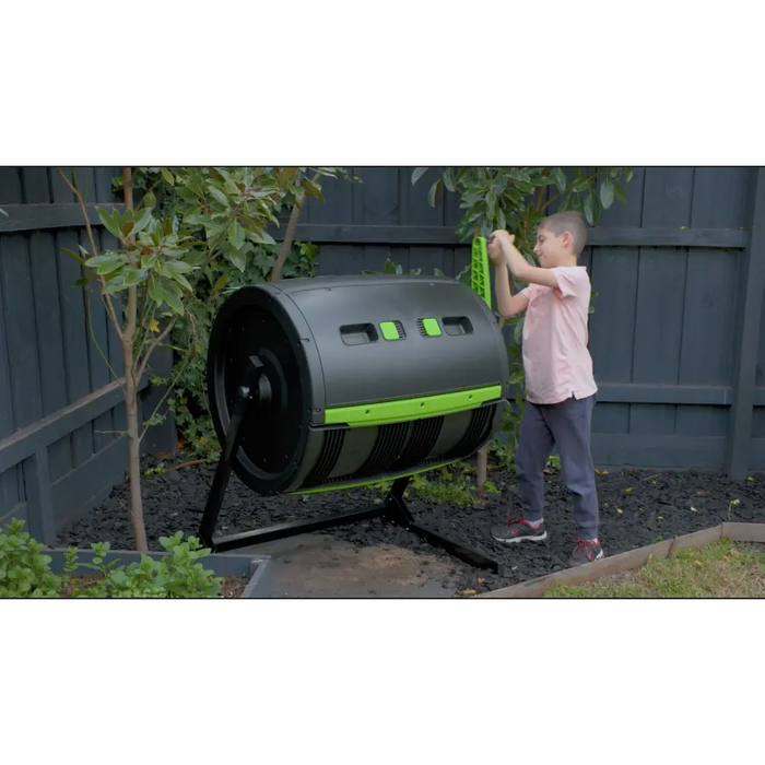 Maze Rotating Composter Maze Easy-Turn 245l Compost Tumbler – New 3 Gear Add On Dual Chamber ...