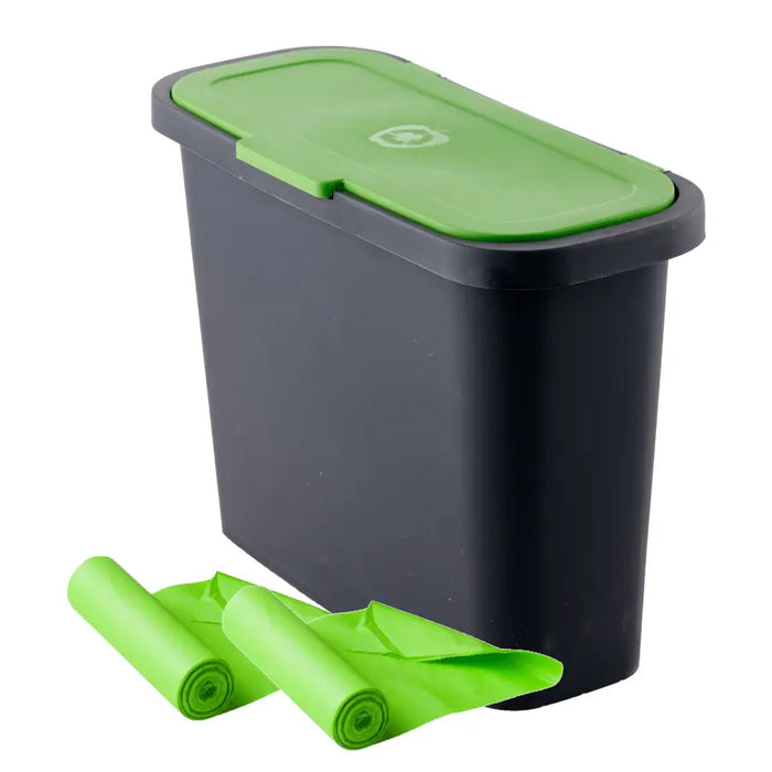 Maze Slim Kitchen Compost Caddy - 9L - Caddy + 40 compostable bags