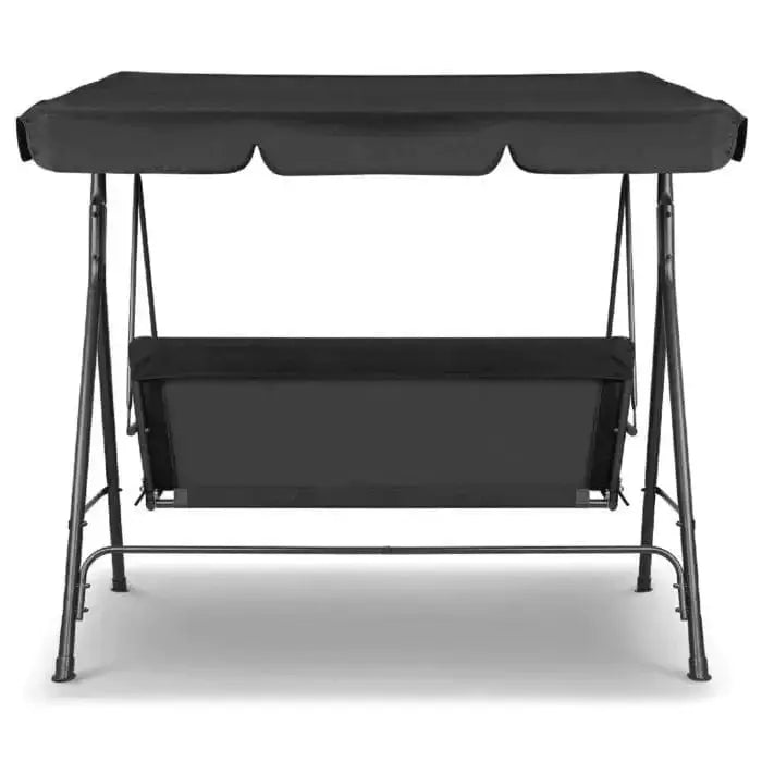 Outdoor Steel Swing Chair - Black (1 Box)