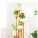 5 Tier Natural Brown Vertical Bamboo Plant Stand - Furniture > Office