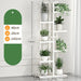 6 Tier White Vertical Bamboo Plant Stand - Furniture > Office