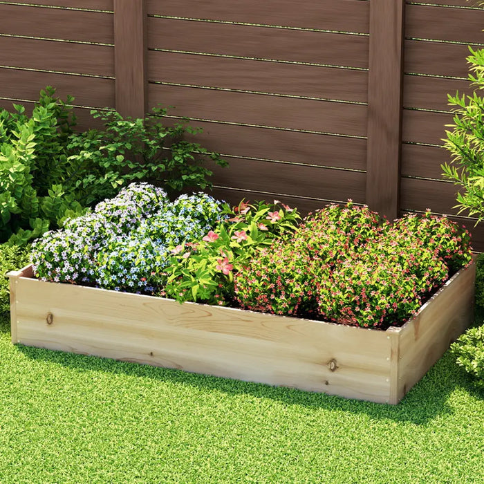 Greenfingers Garden Bed Raised 2x Wooden Planter Box Vegetables 150x90x30cm - Home & Garden > Garden Beds
