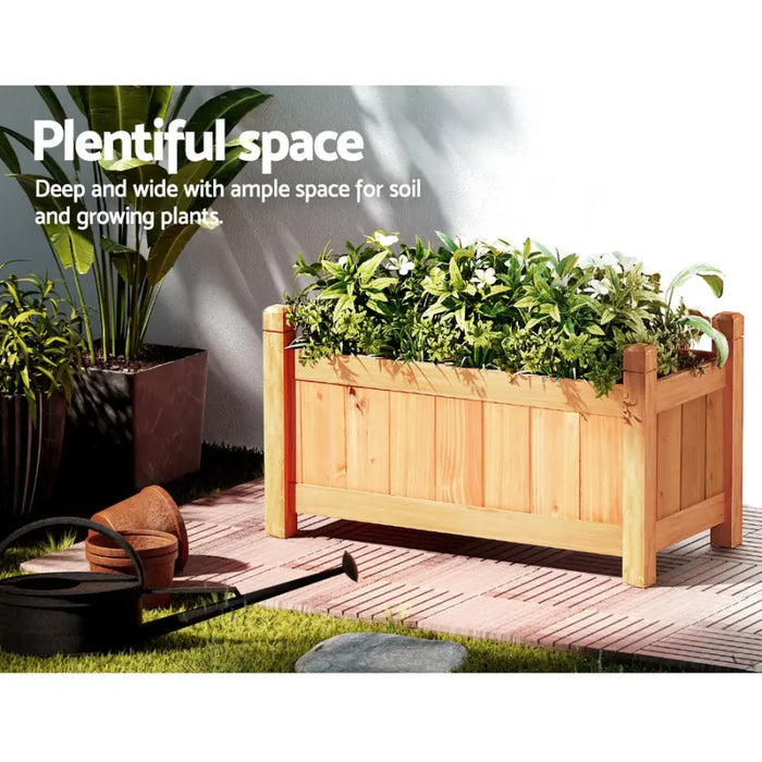 Greenfingers Garden Bed Raised Wooden Planter Box Vegetables 60x30x33cm - Home & Garden > Garden Beds