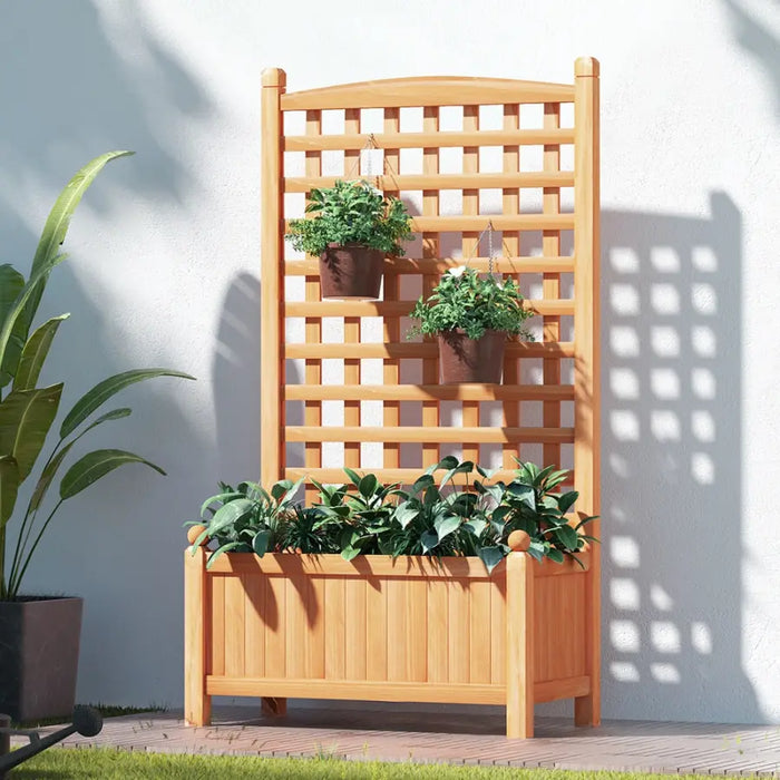 Greenfingers Garden Bed Raised Wooden Planter Box Vegetables 64x35x115cm - Home & Garden > Garden Beds