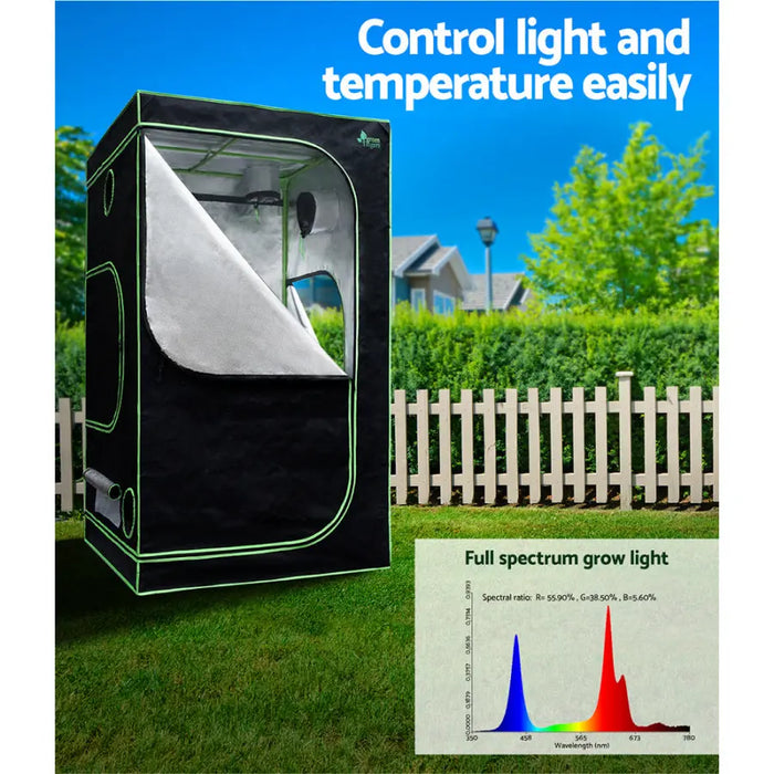 grow tent 1x1x2 Greenfingers Grow Tent 2200W LED Grow Light Hydroponics Kits System 1.2x1.2x2M — Green My Space