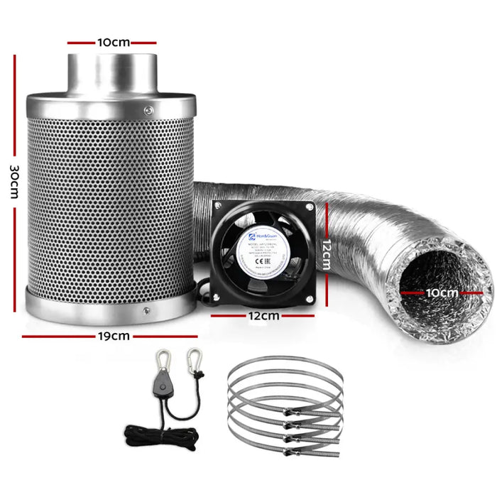 grow tent carbon filters Greenfingers Hydroponics Grow Tent Ventilation Kit Vent Fan Carbon Filter Duct — Green My Space