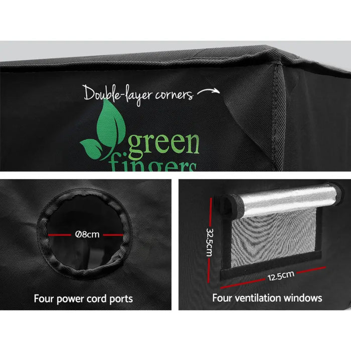 Greenfingers Hydroponics Indor Grow Tent Kits Reflective 1.2X1.2X2M 600D Oxford - Home & Garden > Green Houses