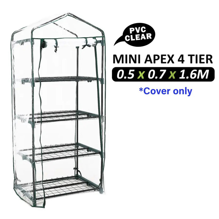 Home Ready Apex Mini Garden Greenhouse Shed PVC Cover Only - Home & Garden > Green Houses