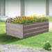 Wallaroo Garden Bed 100 x 60 x 30cm Galvanized Steel - Grey - Home & Garden > Garden Beds