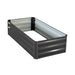 Wallaroo Garden Bed 120 x 60 x 30cm Galvanized Steel - Black - Home & Garden > Garden Beds