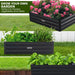 Wallaroo Garden Bed 120 x 60 x 30cm Galvanized Steel - Black - Home & Garden > Garden Beds