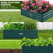 Wallaroo Garden Bed 120 x 60 x 30cm Galvanized Steel - Green - Home & Garden > Garden Beds