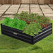 Wallaroo Garden Bed 120 x 90 x 30cm Galvanized Steel - Black - Home & Garden > Garden Beds