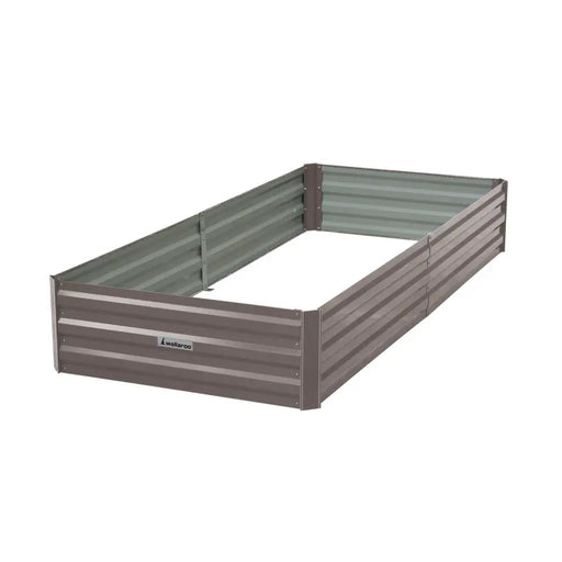 Wallaroo Garden Bed 210 x 90 x 30cm Galvanized Steel - Grey - Home & Garden > Garden Beds