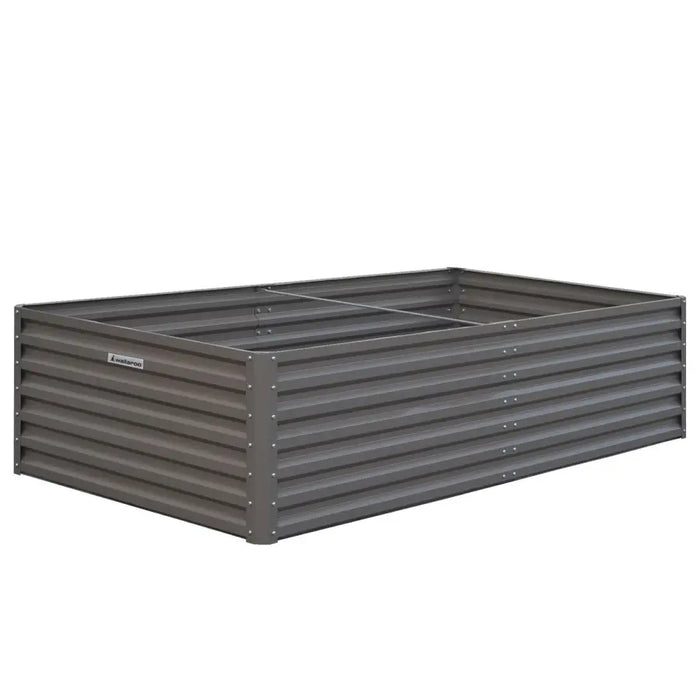 Wallaroo Garden Bed 240 x 120 x 57cm Galvanized Steel - Grey - Home & Garden > Garden Beds