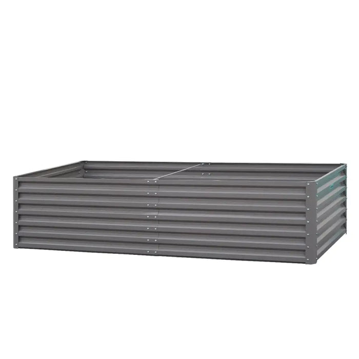 Wallaroo Garden Bed 240 x 120 x 57cm Galvanized Steel - Grey - Home & Garden > Garden Beds