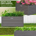 Wallaroo Garden Bed 240 x 120 x 57cm Galvanized Steel - Grey - Home & Garden > Garden Beds