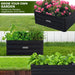 Wallaroo Garden Bed 80 x 60 x 30cm Galvanized Steel - Black - Home & Garden > Garden Beds