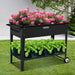 Wallaroo Garden Bed Raised 108.5 x 50.5 x 80cm Galvanized Steel Black - Home & Garden > Garden Beds
