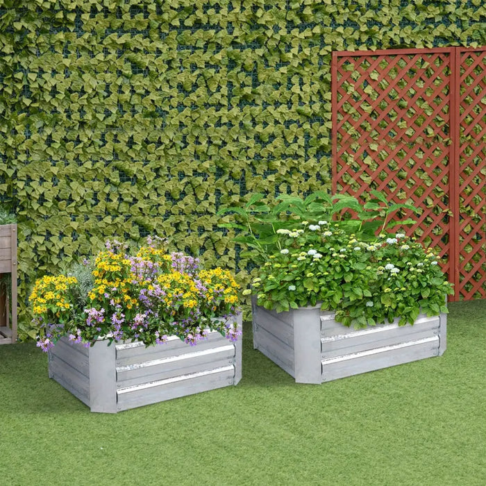 100cm Square Galvanised Garden Bed