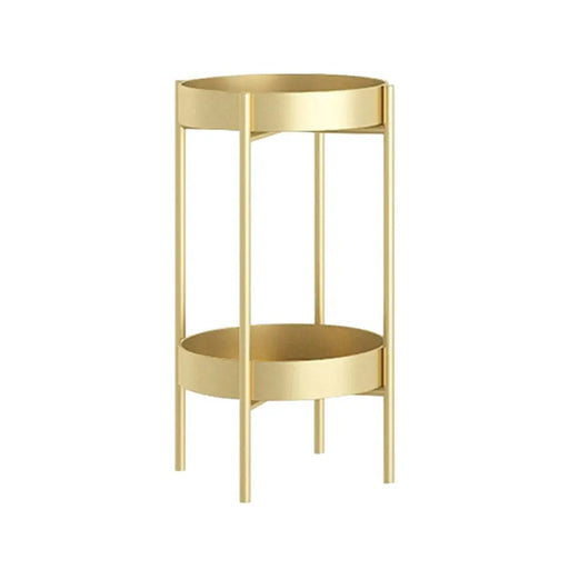 2 Layer 50cm Gold Metal Plant Stand