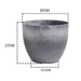 27cm Weathered Grey Round Resin Planter