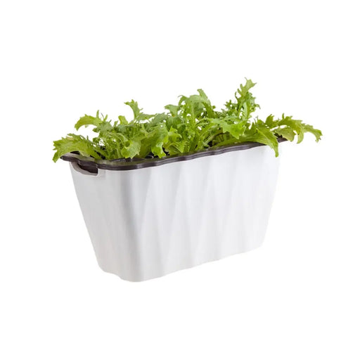 35cm White Rectangular Ourdoor Planter