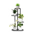 4 Tier Black Metal Plant for 5 Planters