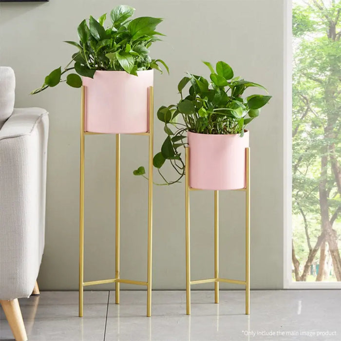 rose gold plant hanger 42cm Pink & Gold Metal Plant Stand