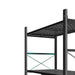 5 Tier Steel Black Foldable Shelves with Wheels (Style 2)