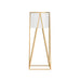 50cm Gold & White Metal Plant Stand