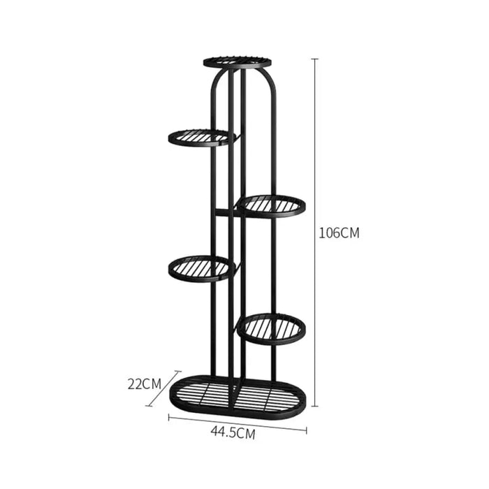 plant stand for 6 inch pot 6 Tier Black Metal Plant Stand for 7 Planters- Durable and Modern Plant Display — Green My Space
