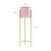60cm Gold & Pink Metal Plant Stand