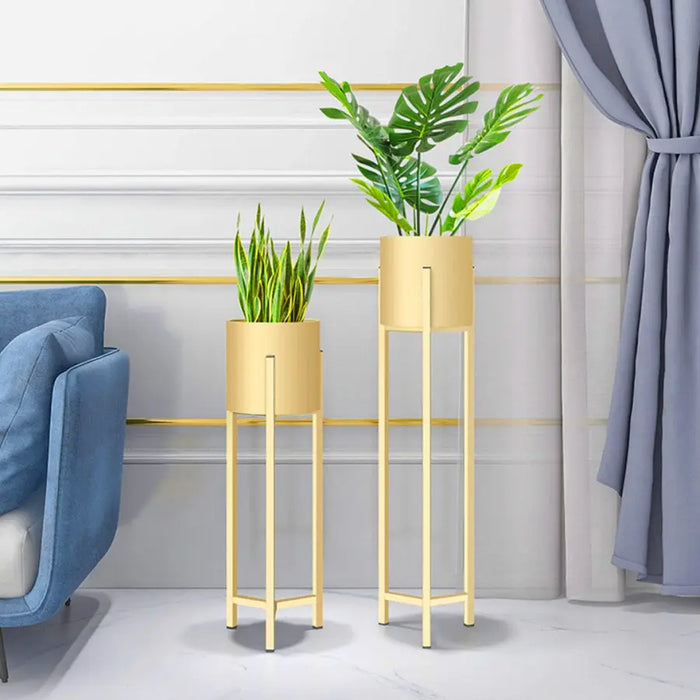 75cm Gold Metal Plant Stand