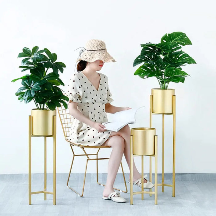90cm plant pot 90cm Gold Metal Plant Stand