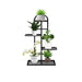 Arched 4 Tier Black Metal Plant for 5 Planters