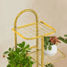 Arched 4 Tier Gold Metal Plant for 5 Planters