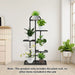 Arched 5 Tier Black Metal Plant Stand for 6 Planters