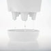Set of 2 x 19.5 cm White Plastic Self Watering Planter for Indoor or Outdoor