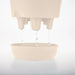 Set of 3 x 19.5 cm Beige Self Watering Plastic Planter for Indoors or Outdoors - Planter