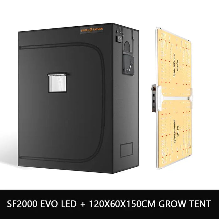 120 x 60 150 cm Complete Grow Tent Kit with SF2000 301H EVO LED Light + accessories - 3 (tent only)