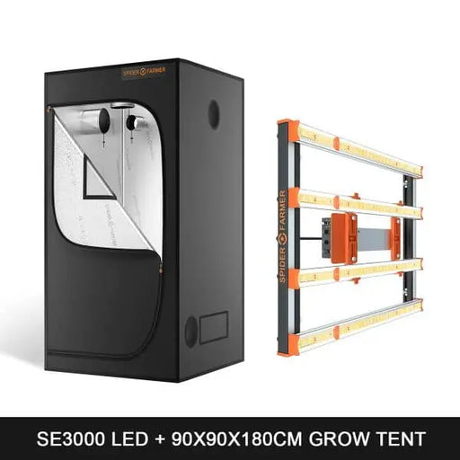 90 x 180 cm Grow Tent Kit with SE3000 300W LED Light + accessories - 2 (tent only)