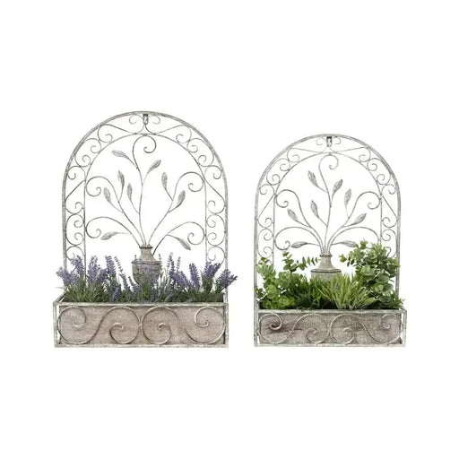 Set of 2 Nested Classic Arched Fleur Wall Planters