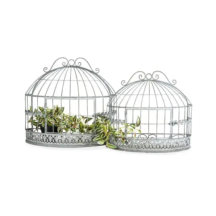 Set/2 Nested Baroque Wallhanging Plant Cages